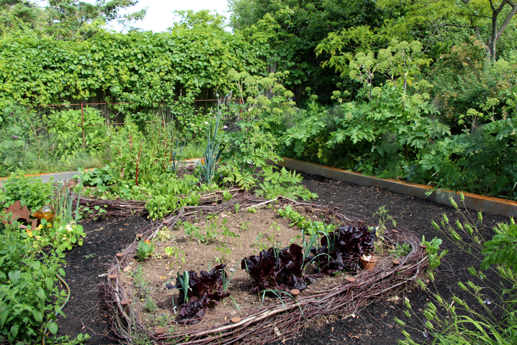 The Tangled Garden created by Beverly McClure in Nova Scotia.