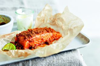 Baked salmon from Indian Made Easy
