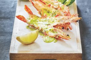 Botswana Butchery split prawns with garlic butter