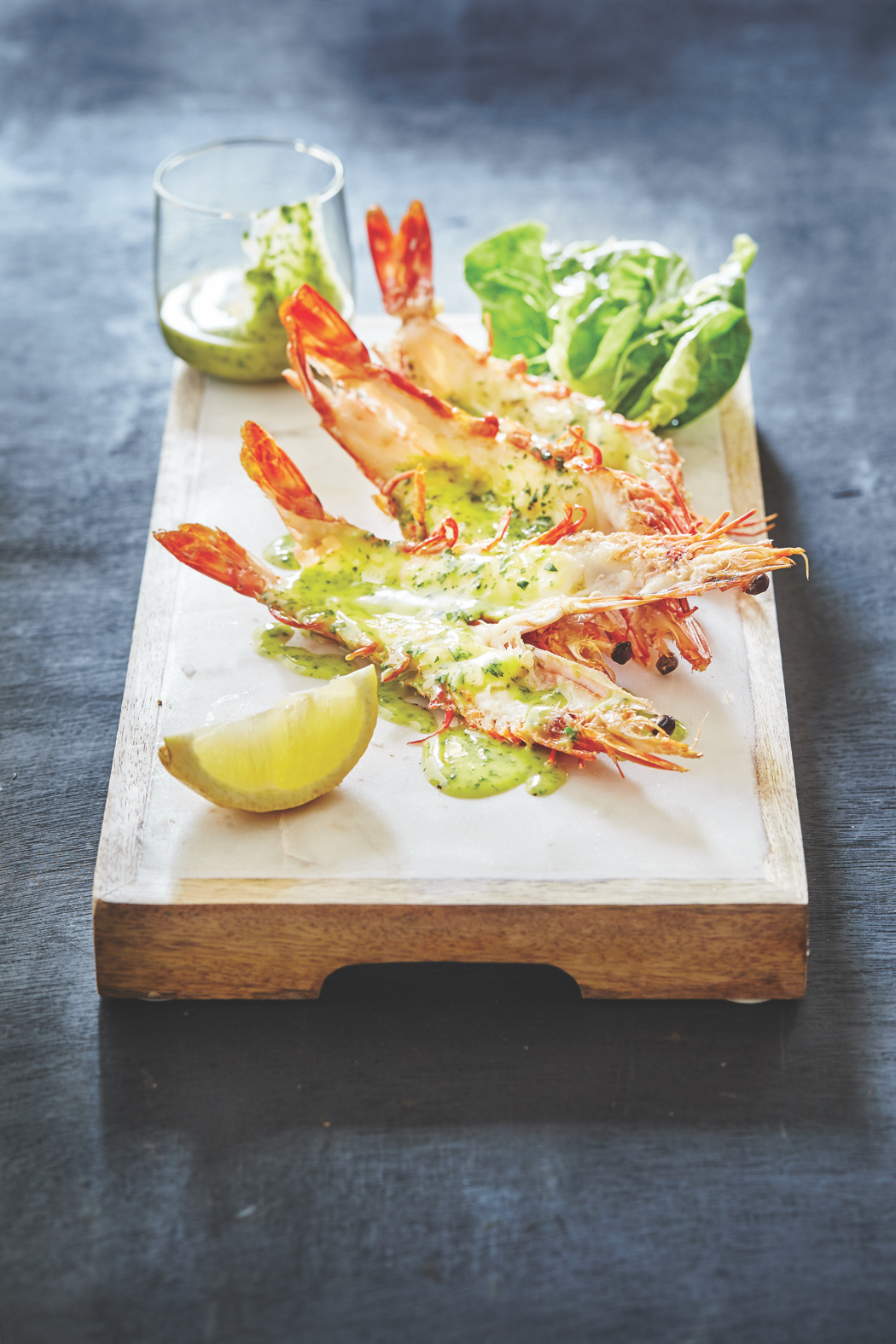 Botswana Butchery split prawns with garlic butter