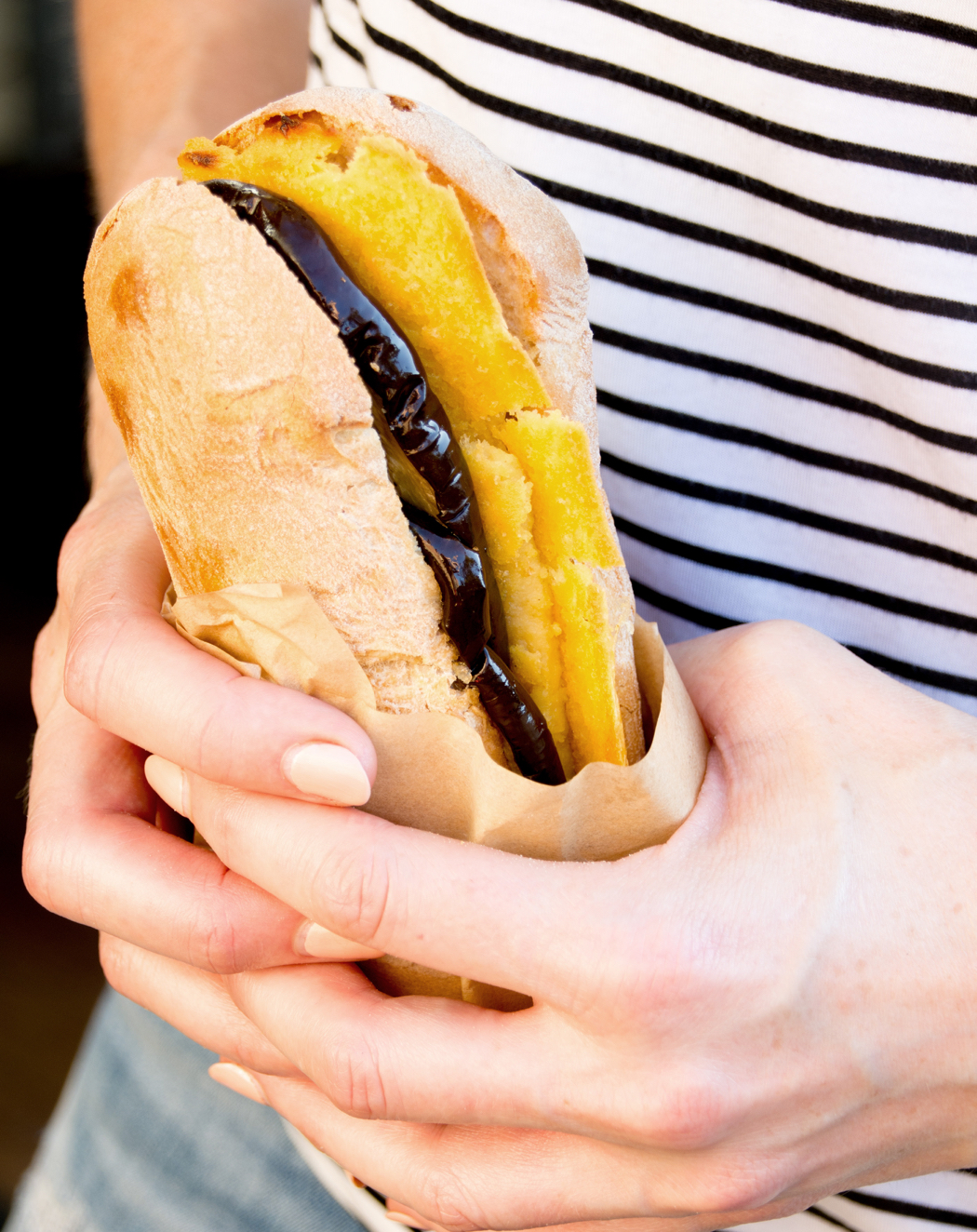 Chickpea Pancake with Eggplant recipe from Italian Street Food