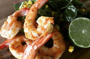 golden-pig-grilled-prawns-with-miso-butter-and-charred-corn-salad