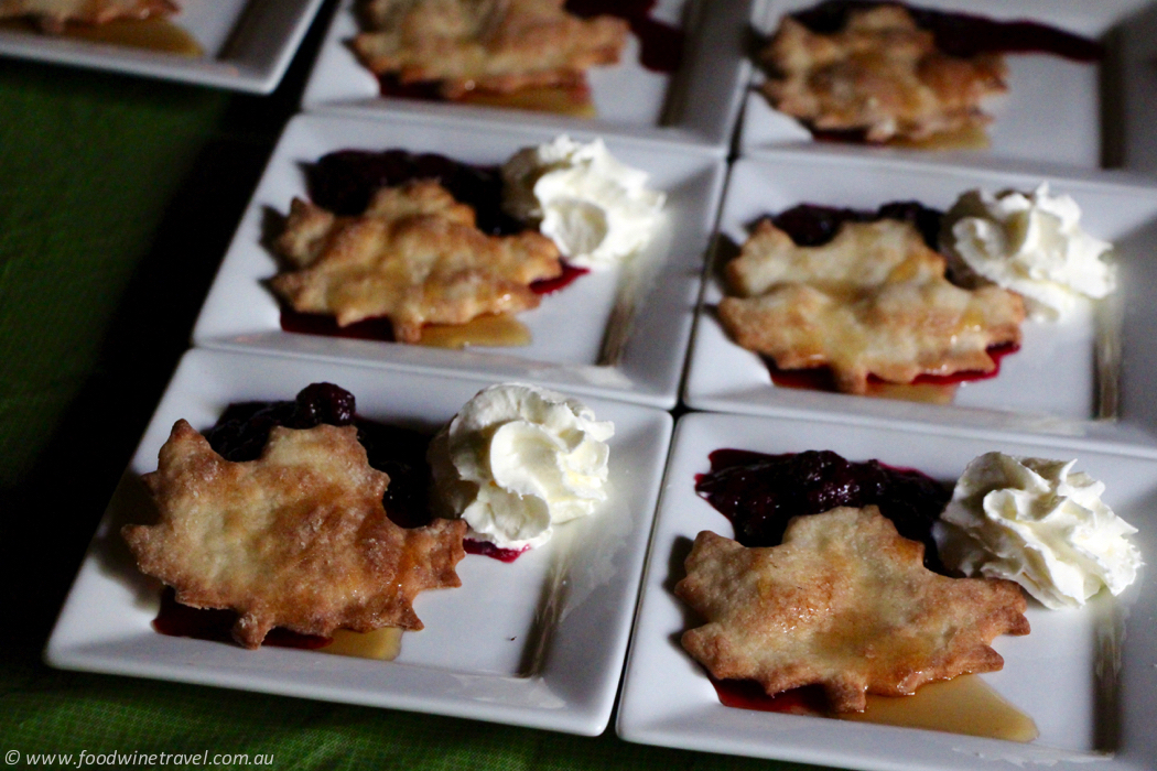 Sun Peaks Voyager's Feast Maple Leaf Shaped Dessert