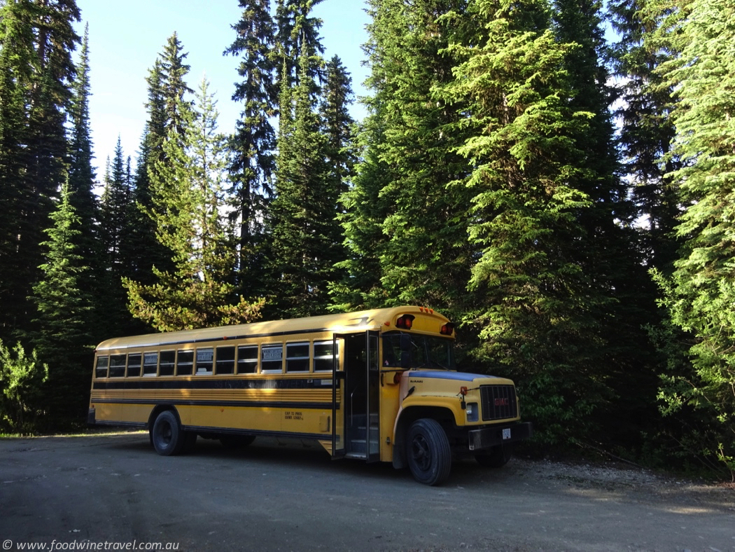 Sun Peaks Voyager's Feast Yellow School Bus