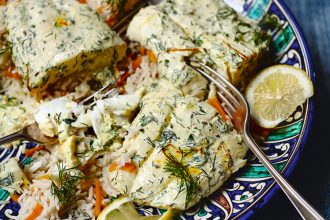 Samarkand fish and saffron pilaf recipe