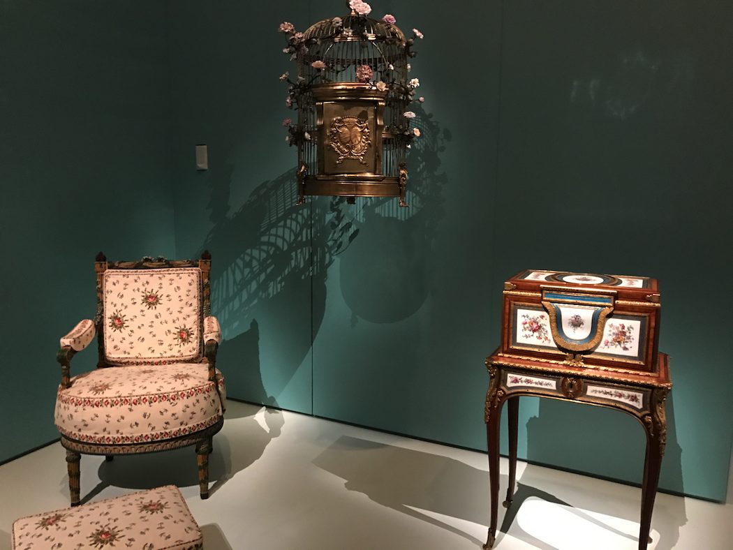 Marie-Antoinette's 'Ears of wheat' armchair and footstool from the Petit Trianon