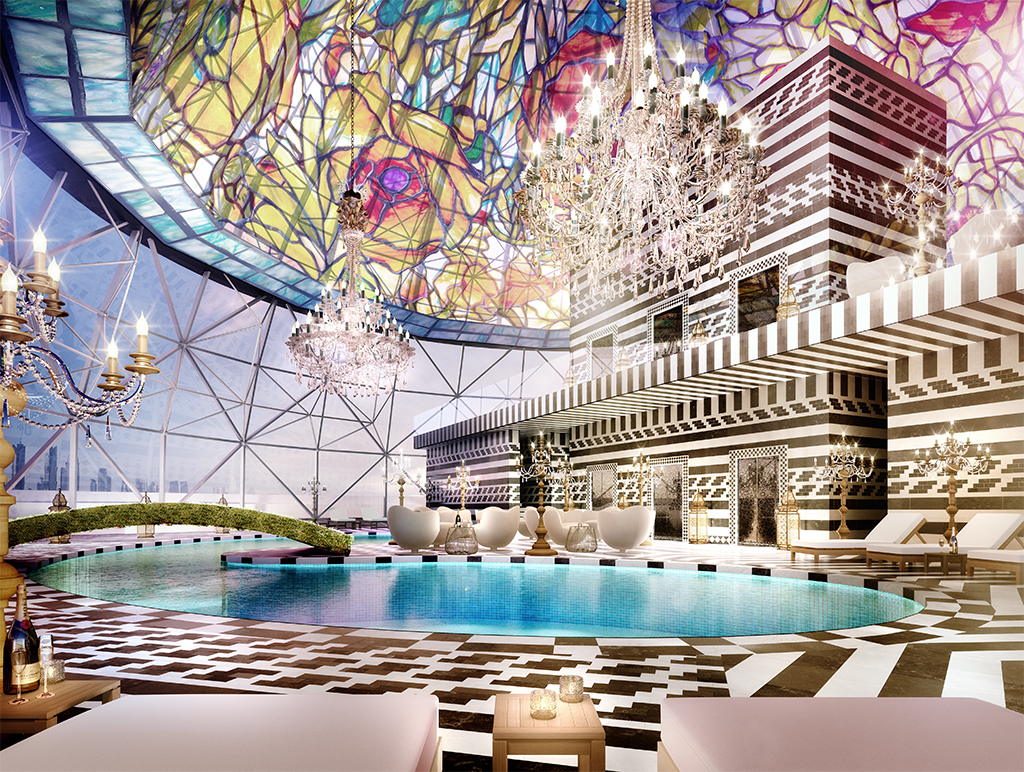 Marcel Wanders design for Mondrian Doha Skybar