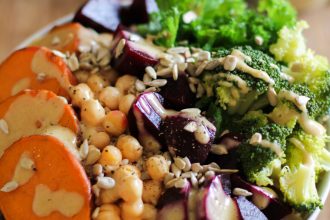 Love Beets Mixed Veggie Buddha Bowls with Honey Dijon Dressing