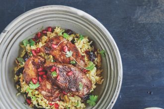 Whole Food Bowl Food and a recipe for Sticky Pomegranate Chicken