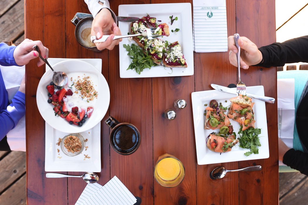 Deck dining at Deer Valley Grocery Cafe