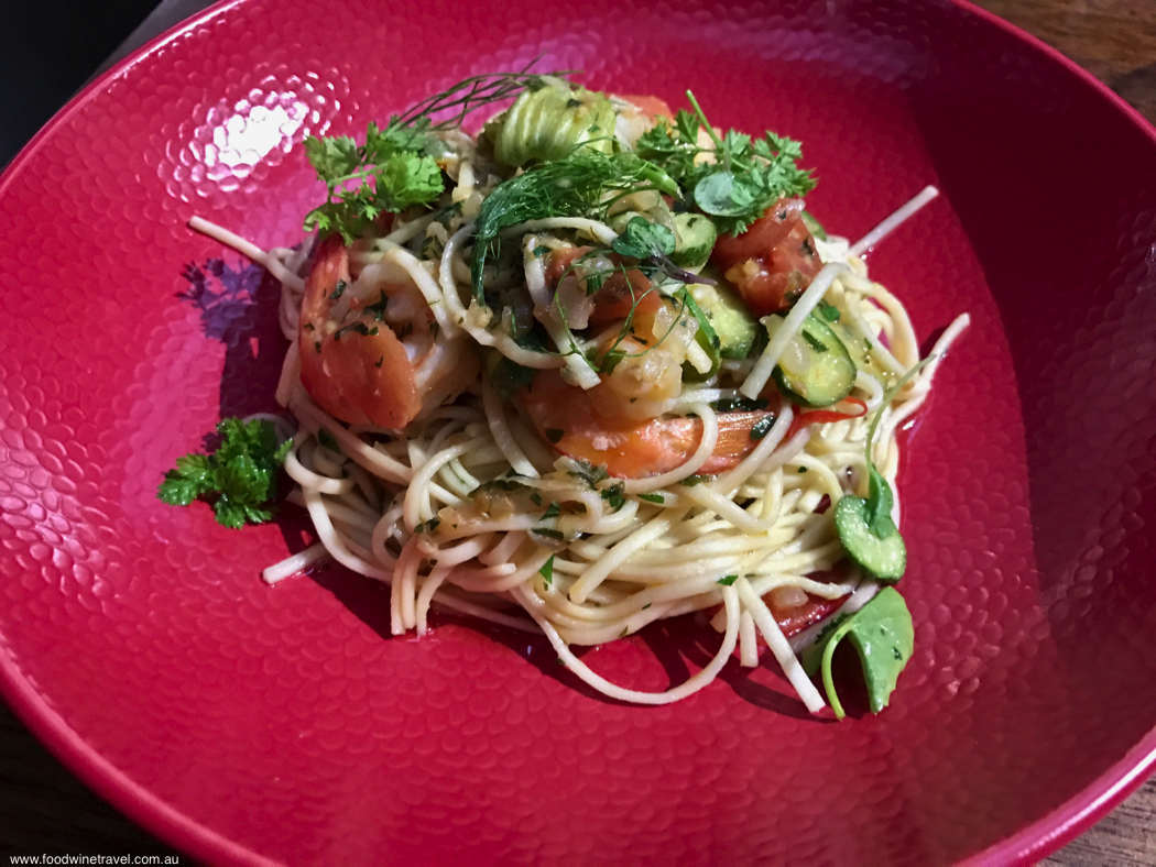 Kennigo Social House Linguini Queensland prawns cherry tomatoes