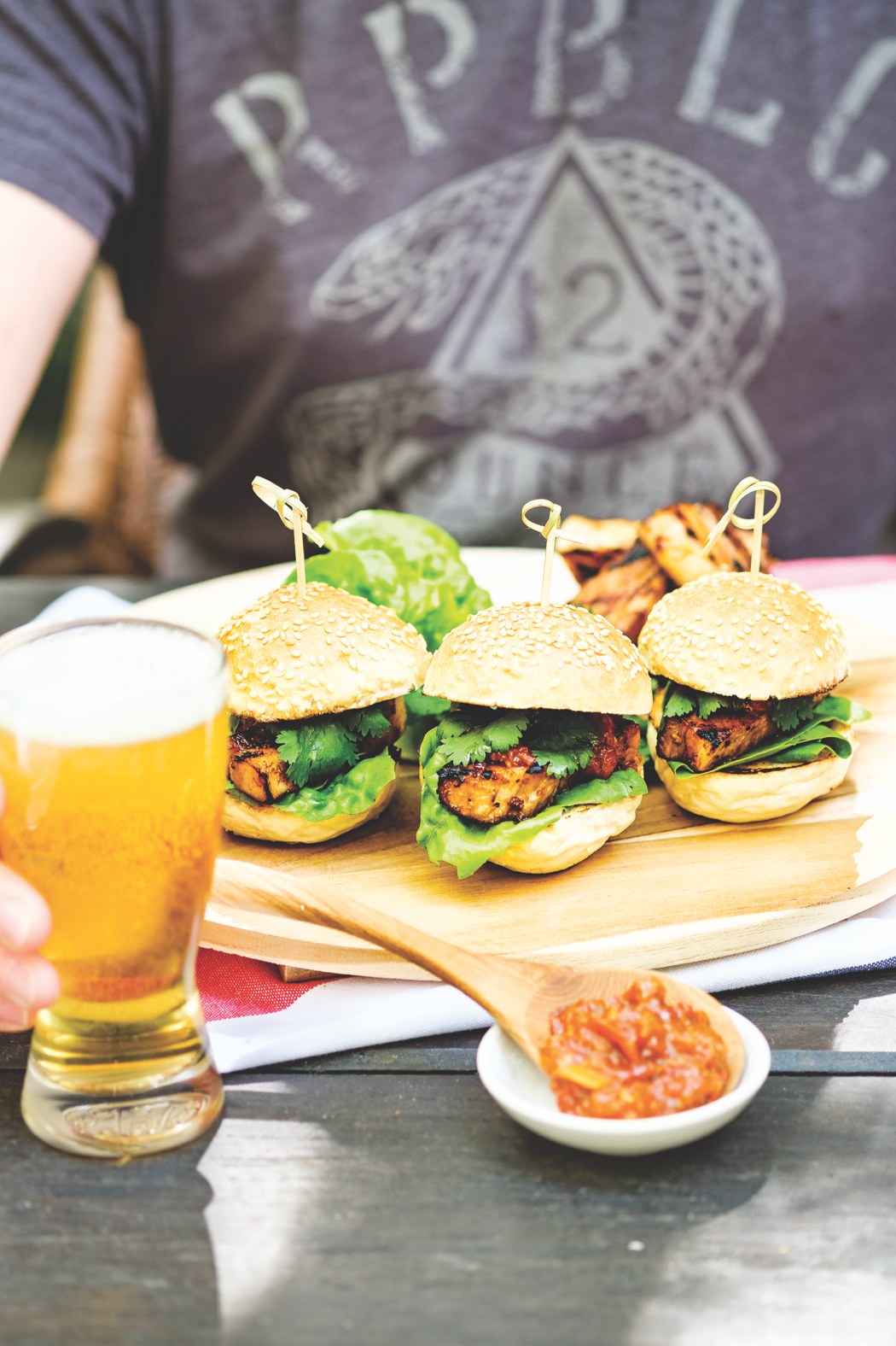 The Spirit House Cookbook Buns with Barbecued Pork Belly and Chilli Jam