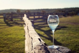 Effervescence Festival Champagne glass, Spicers Hidden Vale, Queensland.