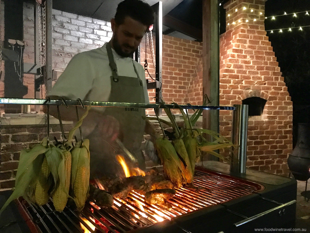 Chef with barbecue