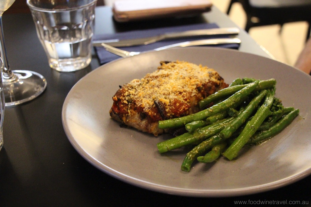 Barramundi with caramelized onion, tomatoes, olives and capers, Podilato Restaurant Canberra