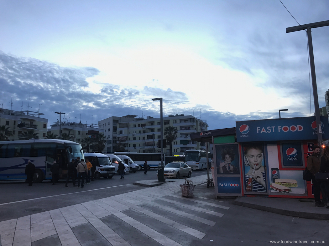 Bus station Durrës Albania