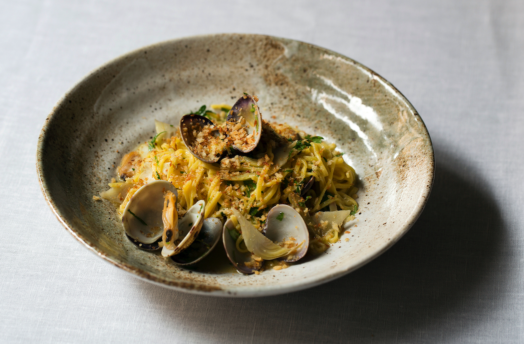 Murano chef Angela Hartnett's hand-rolled linguine with clams and artichokes. Grand Slam! Top Chefs To Cook Up A Storm At Australian Open