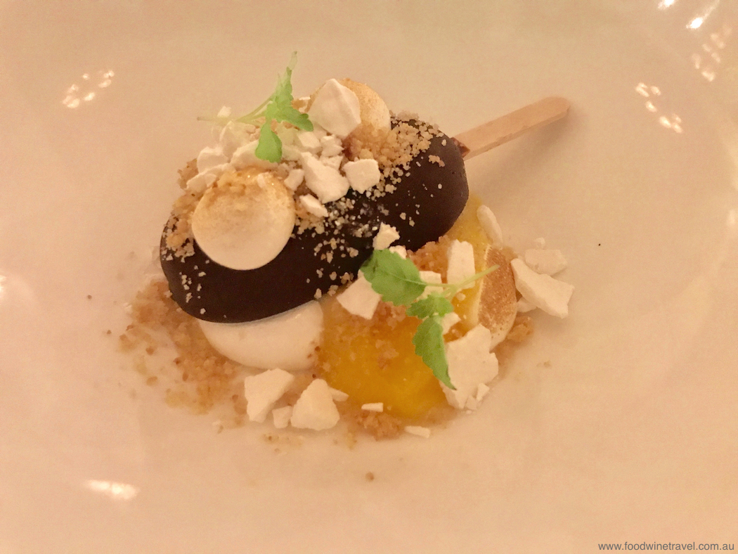 Magnum with lemon curd and meringue Otis Dining Hall Canberra