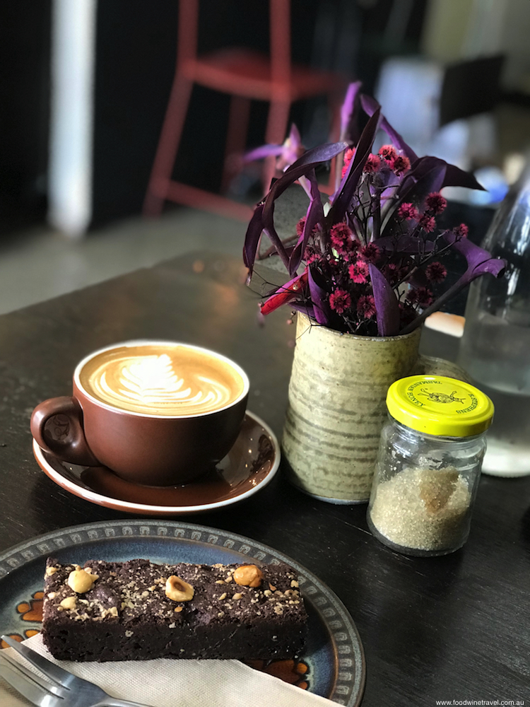 Sydney Bespoke and Grind Coffee and Chocolate Hazelnut Brownie