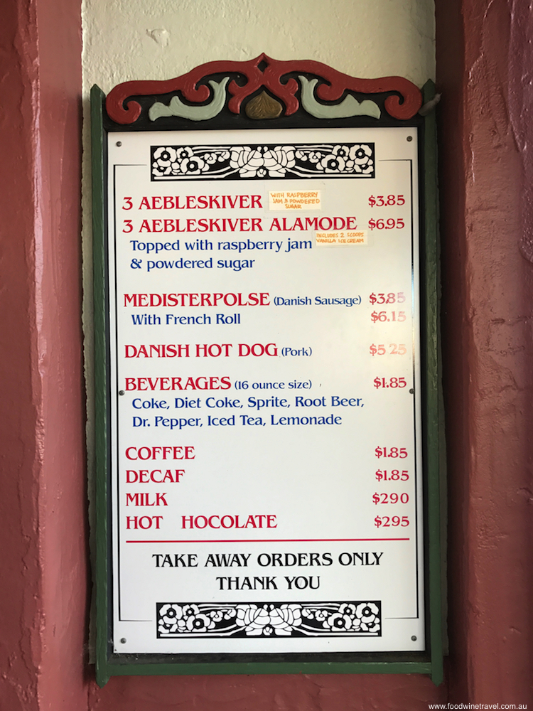 Solvang Aebleskiver Menu