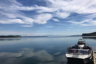 Boat trip to Penn Cove Mussel Farm