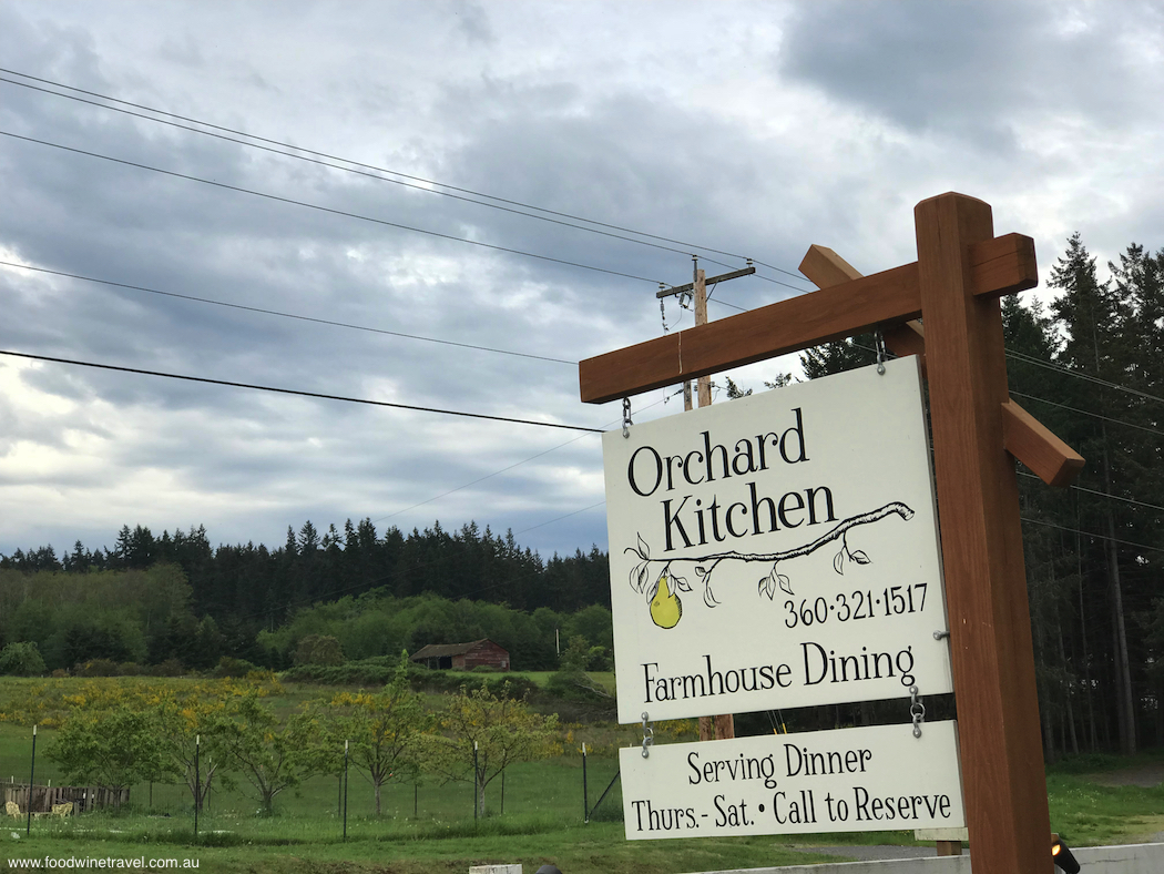 Whidbey Island Orchard Kitchen Restaurant Sign