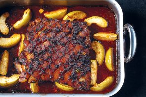 Pork Belly With Apples And Soy Recipe from One Knife One Pot One Dish by Stéphane Reynaud