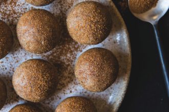 Gingerbread Cookie Dough Bliss Balls, from Wholefood Simply, by Bianca Slade