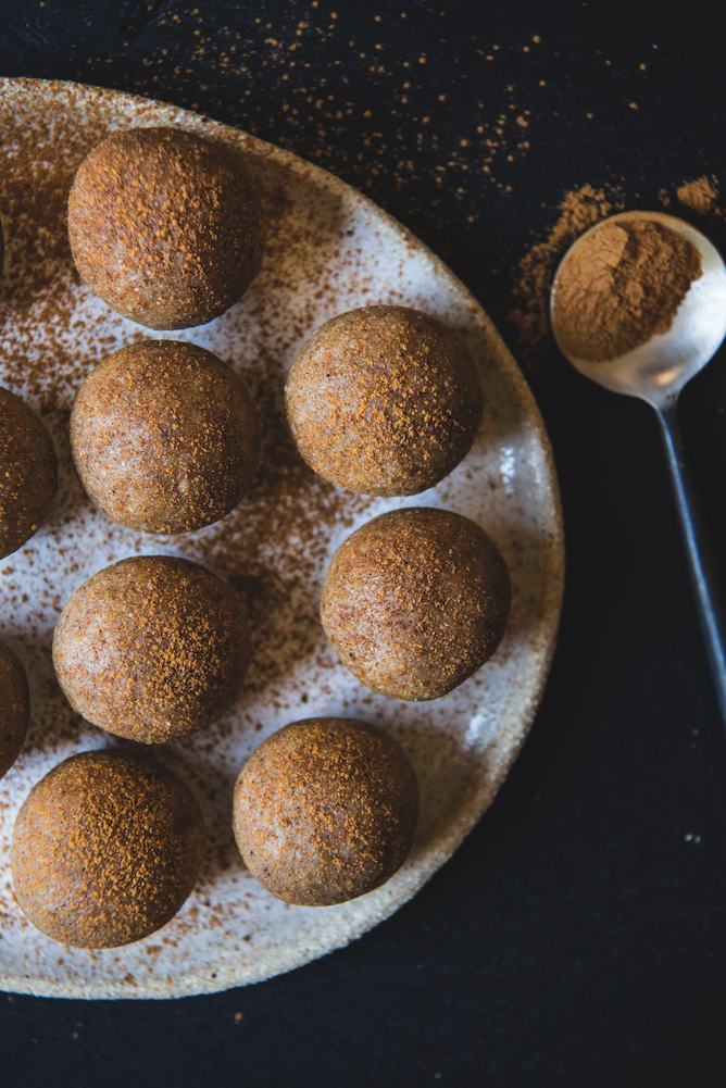 Gingerbread Cookie Dough Bliss Balls, from Wholefood Simply, by Bianca Slade