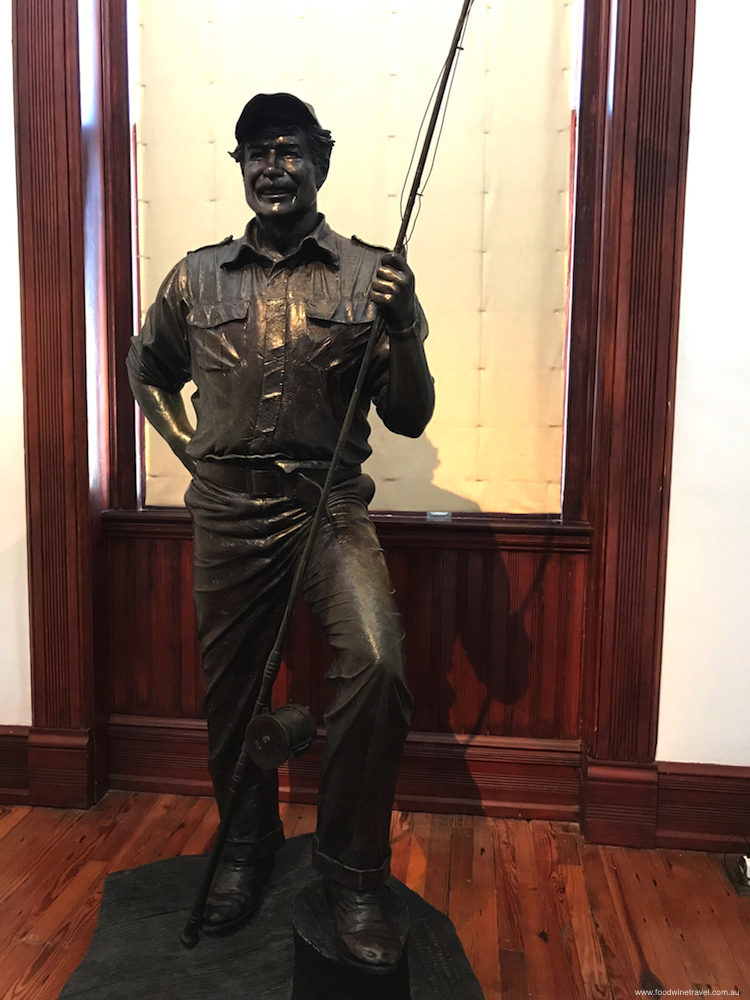 Ernest Hemingway statue in Key West museum