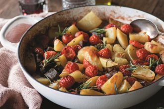 Recipe for Lamb and Potato Bake from Adriatico: Recipes and stories from Italy’s Adriatic Coast, by Paola Bacchia.