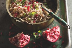 Pomegranate rice, from Lands of the Curry Leaf, by Peter Kuruvita.