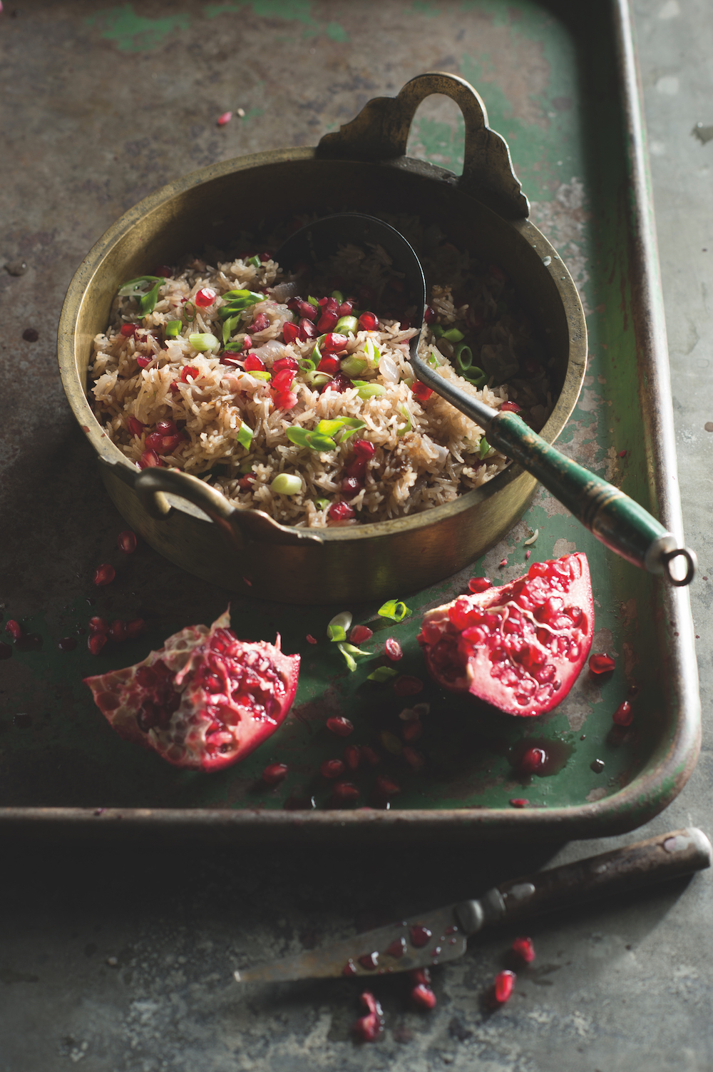 Pomegranate rice, from Lands of the Curry Leaf, by Peter Kuruvita.