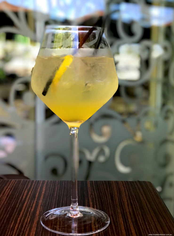 Limoncello Spritz at Esco restaurant in Sanctuary Cove, Four great restaurants at Sanctuary Cove Queensland.