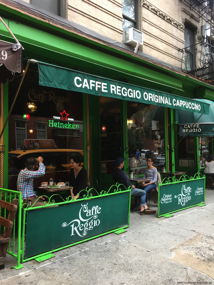 Caffe Reggio, New York City, where the first cappuccino was poured in America.