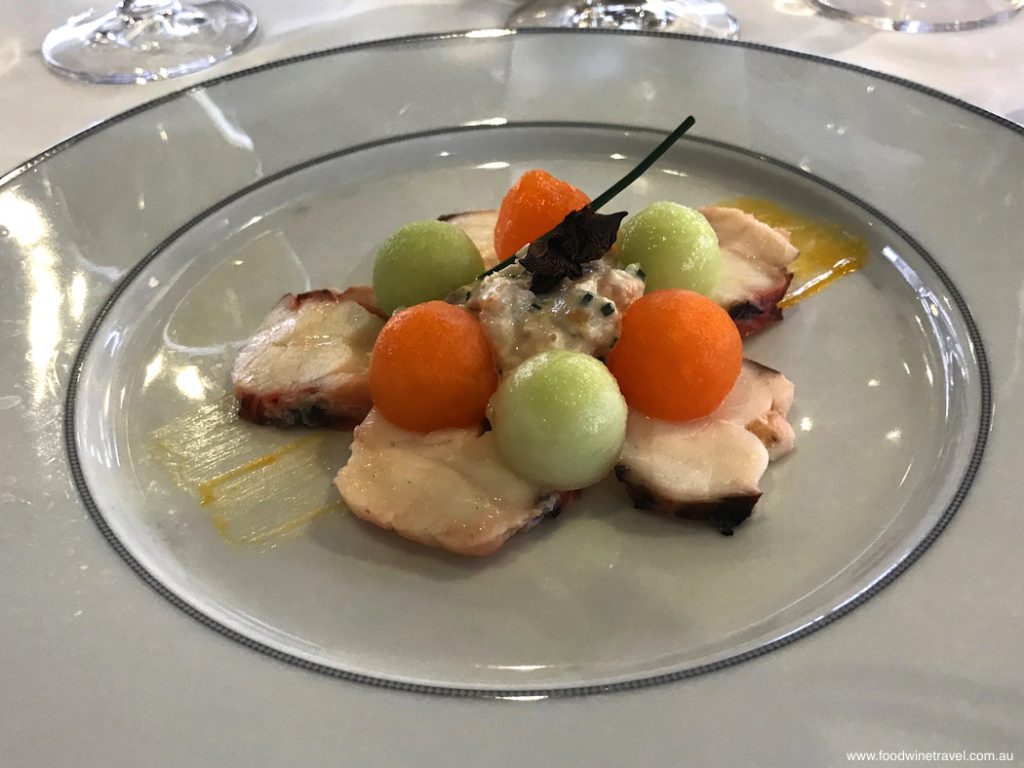 Regent Seven Seas Cruises, Seven Seas MarinerLobster and melon appetiser