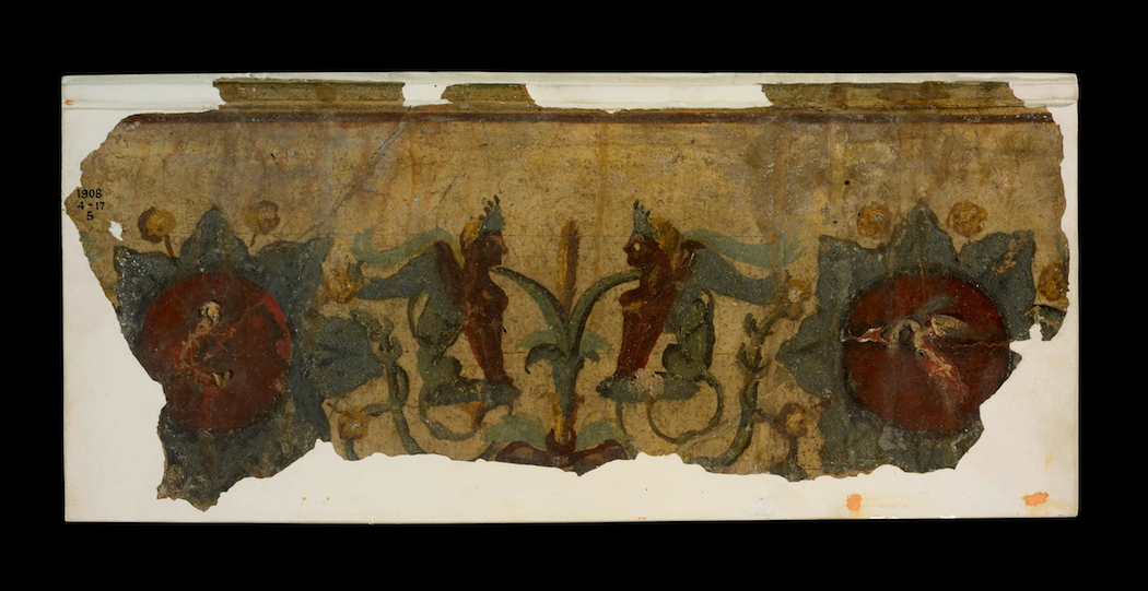 Rome City and Empire Fragment of gilding wall painting, National Museum of Australia