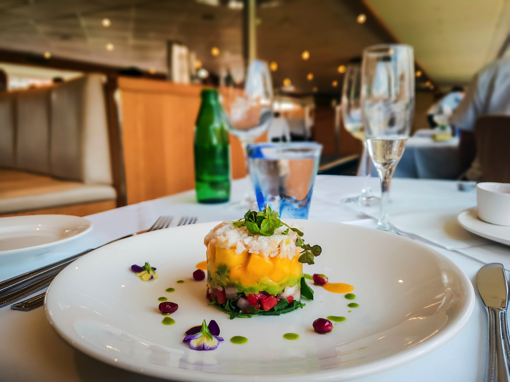 Captain Cook Cruises Avocado Mango and Crab Tower Sydney Harbour Gold Lunch