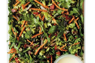 The 5 Minute Salad Lunchbox, recipe for Broccoli Rice, Carrot & Cranberry Salad With Buttermilk Dressing