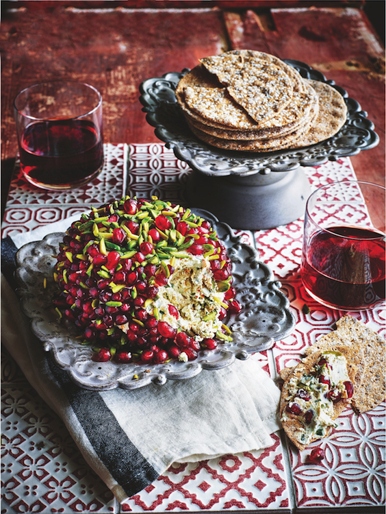 Pom-Bombe is Sabrina Ghayour's delicious alternative to a cheese board. Made from goat's cheese and pomegranate, the recipe is from her book, Bazaar.