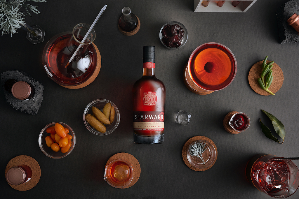 Starward Red Manhattan is a classic Manhattan cocktail re-imagined with an Australian twist.