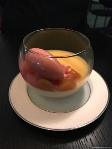 The Star Grand Gold Coast Nineteen Dessert Tonka Bean Panna Cotta with Peach and Persimmon