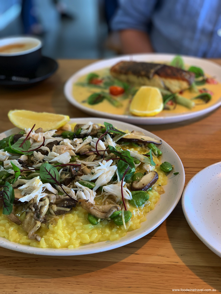 Saffron rice risotto with spanner crab is a recent addition to the King Crab Co menu.