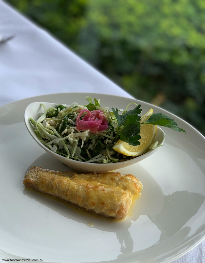 Delicious in its simplicity: grilled Australian snapper at Omeros Bros.