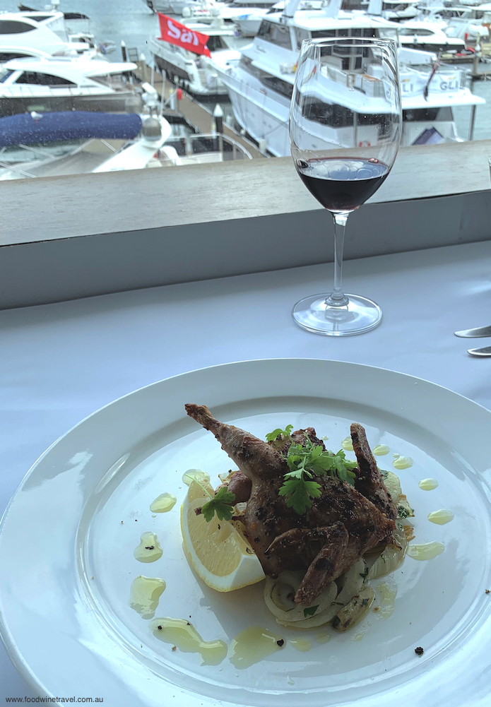 Chargrilled quail on a warm artichoke and fennel salad.