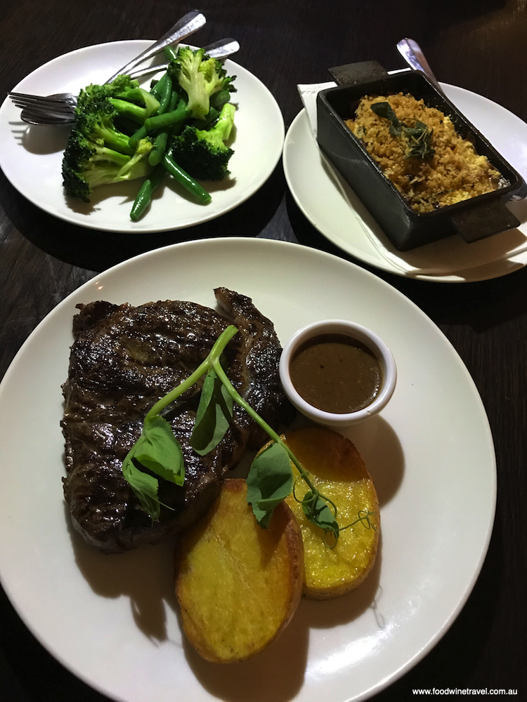 Lennons Restaurant steak on table