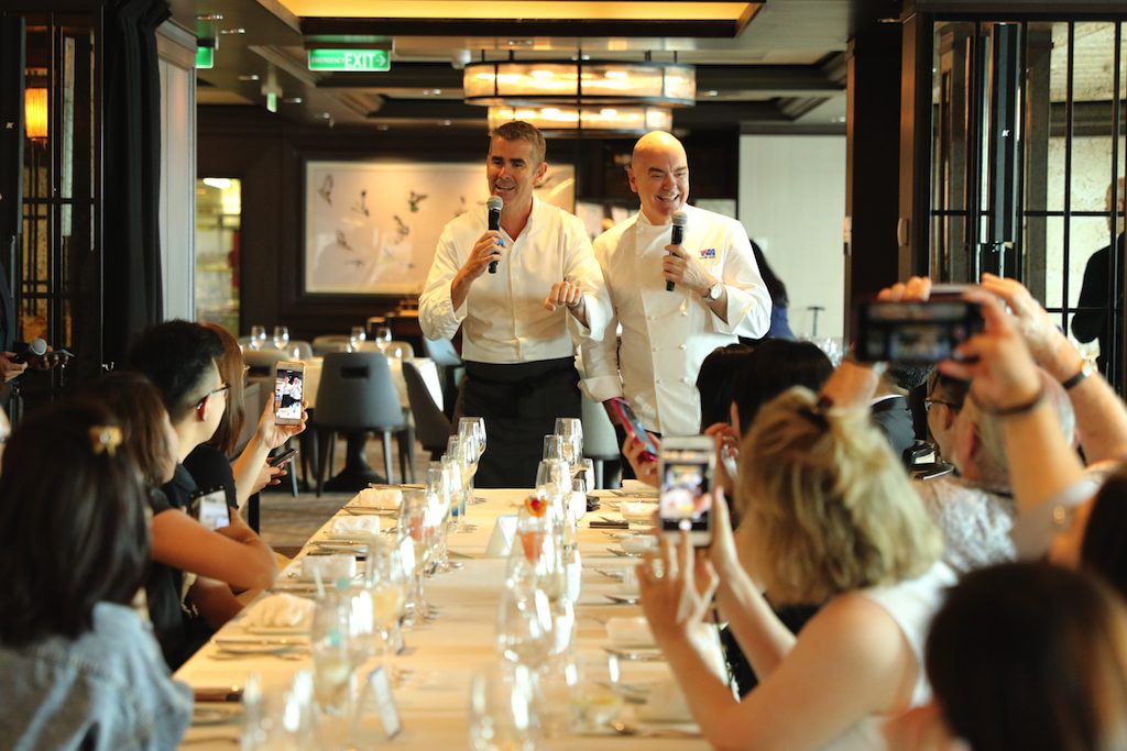 Chefs Shane Osborn and Mark Best present their outstanding menu on board Genting Dream.