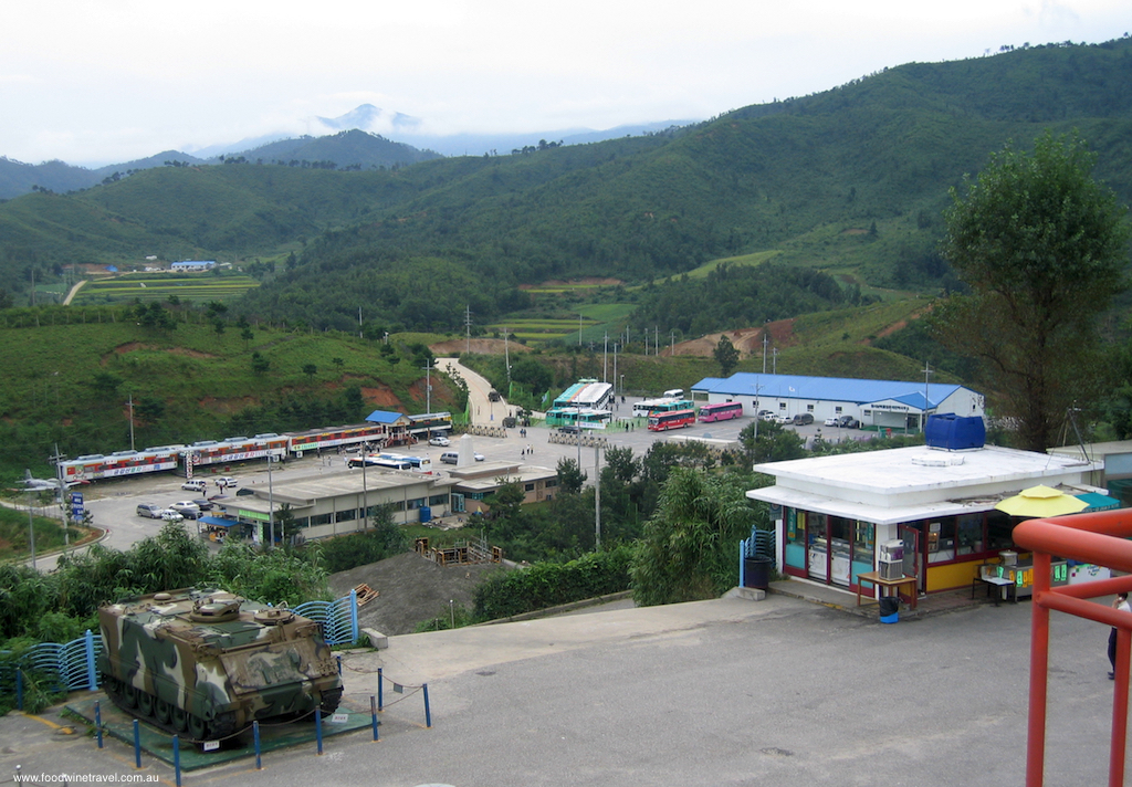 North Korea looking out over DMZ