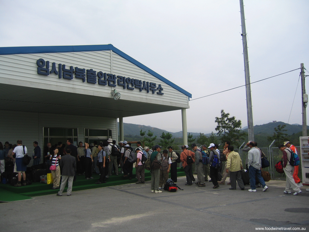 North Korea queuing for the border crossing