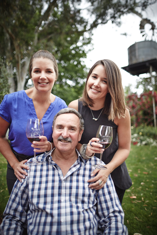 Brown Brothers' Ross Brown with Katherine and Caroline.